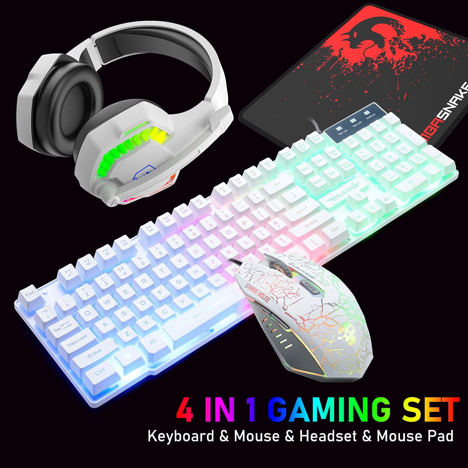 Gaming Keyboard Extension - MAMBASNAKE T11 UK 100% Gaming Keyboard&Mouse&Headset&Mouse