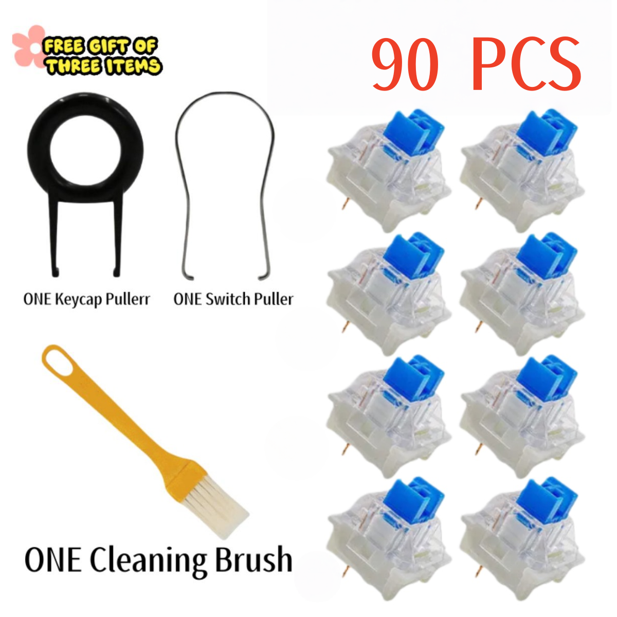 Gaming Keyboard Mobile - iTLY 90Pcs Keyboard Switch Keyboard Clicker