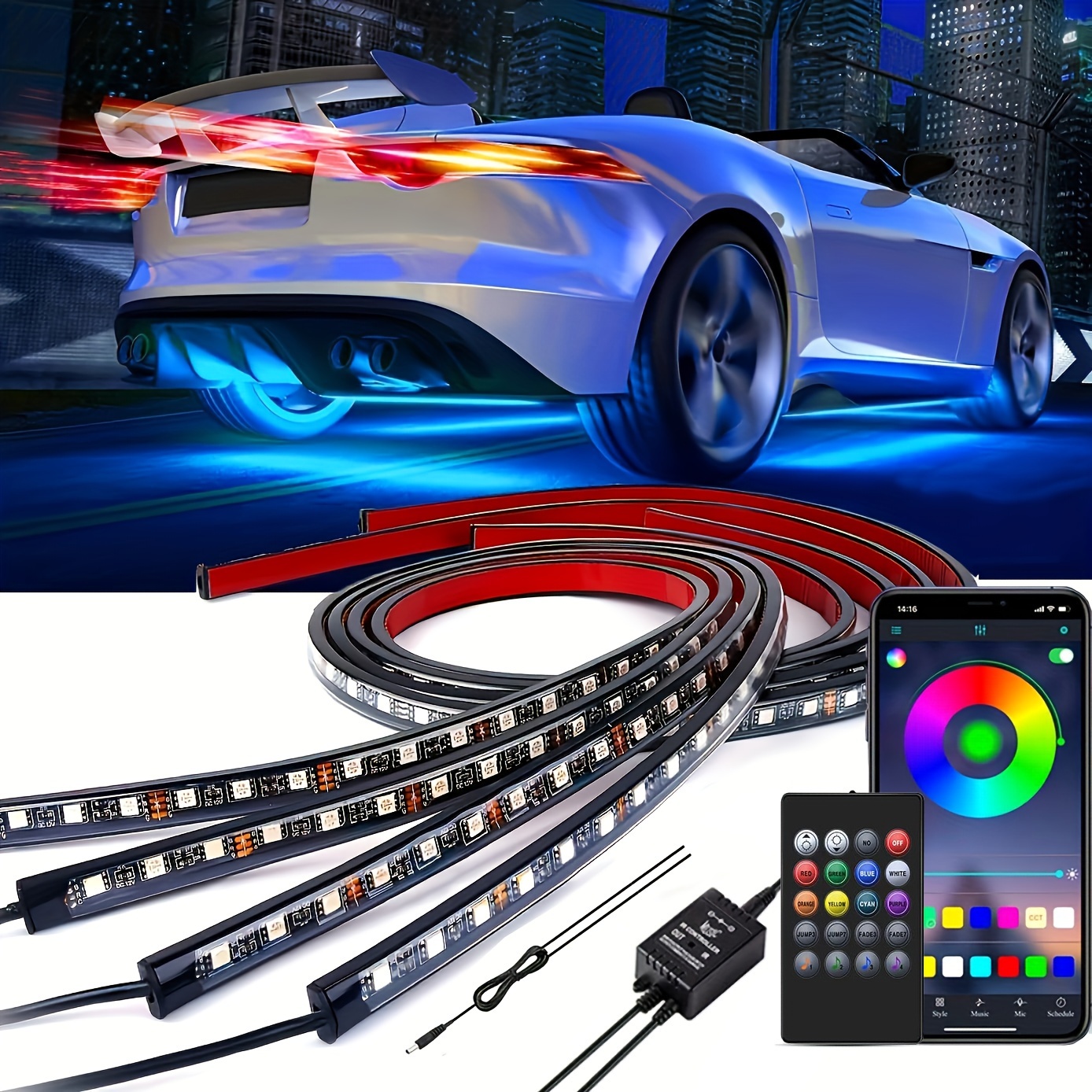 Rgb Underglow Strip - Neon LED Car Bottom Underglow Strip