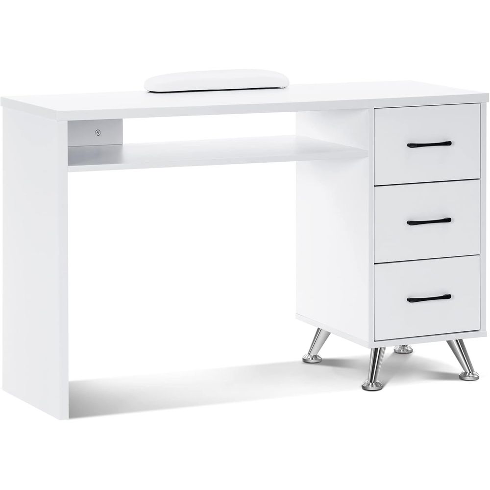 Wrist Rest Wood - Manicure Table with Drawers Nail Desk