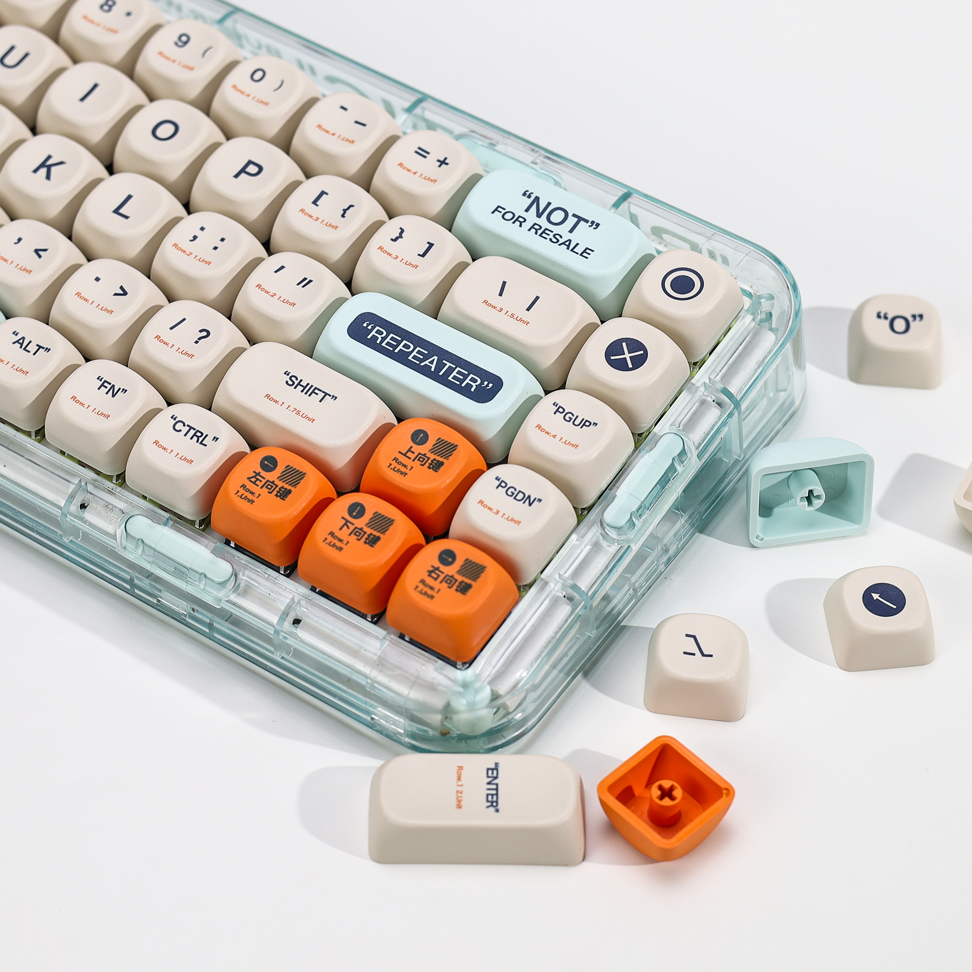 Gaming Keyboard No Number Pad - KBDiy KOA Profile Retro Plastic Theme