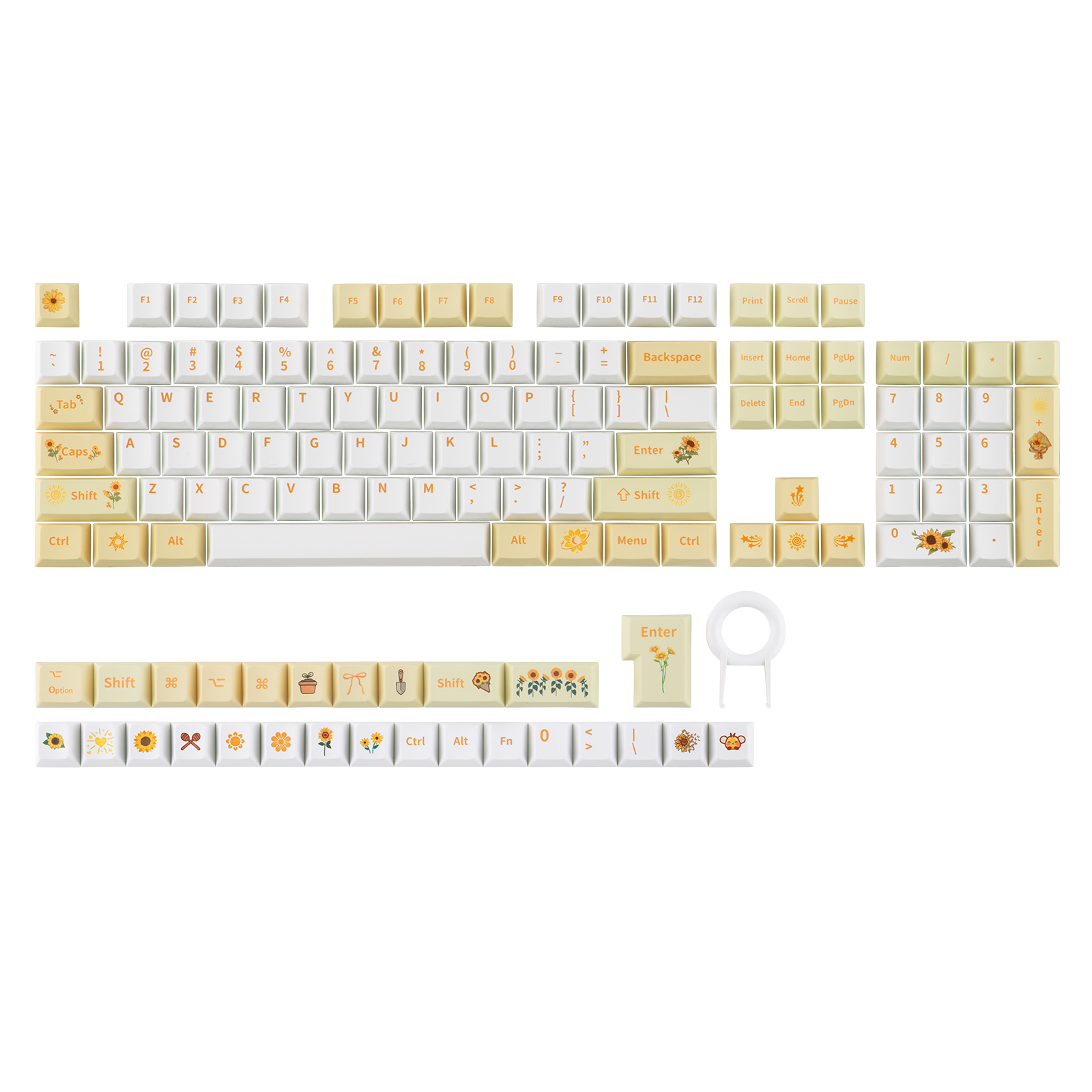 EPOMAKER Sunflower Keycaps Set - Gaming Keyboard Mechanical Wireless ulasan dan harga