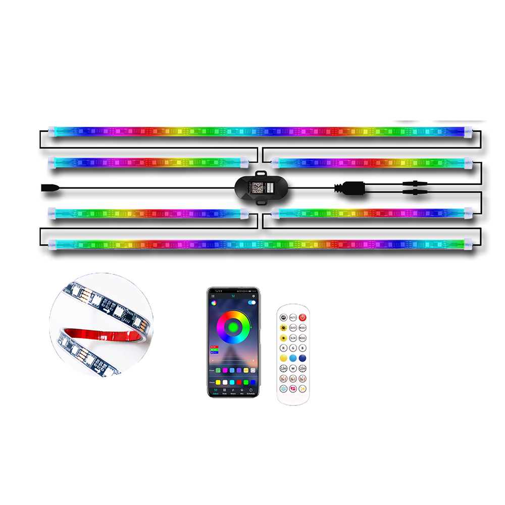 6pcs Dream Color LED Car Under - Rgb Underglow Strip ulasan dan harga