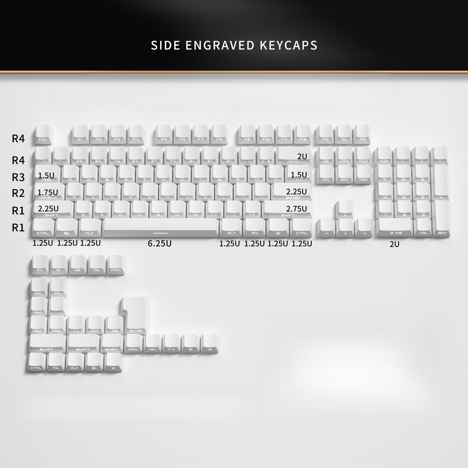 134 Keys Double Shot PBT Keyca - Keyboard Gaming Black ulasan dan harga
