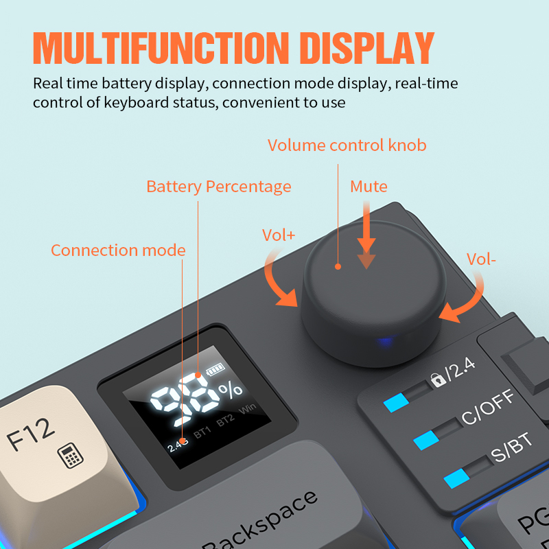 New Dual-Mode 80 Keys Wireless - Gaming Keyboard Extension ulasan dan harga