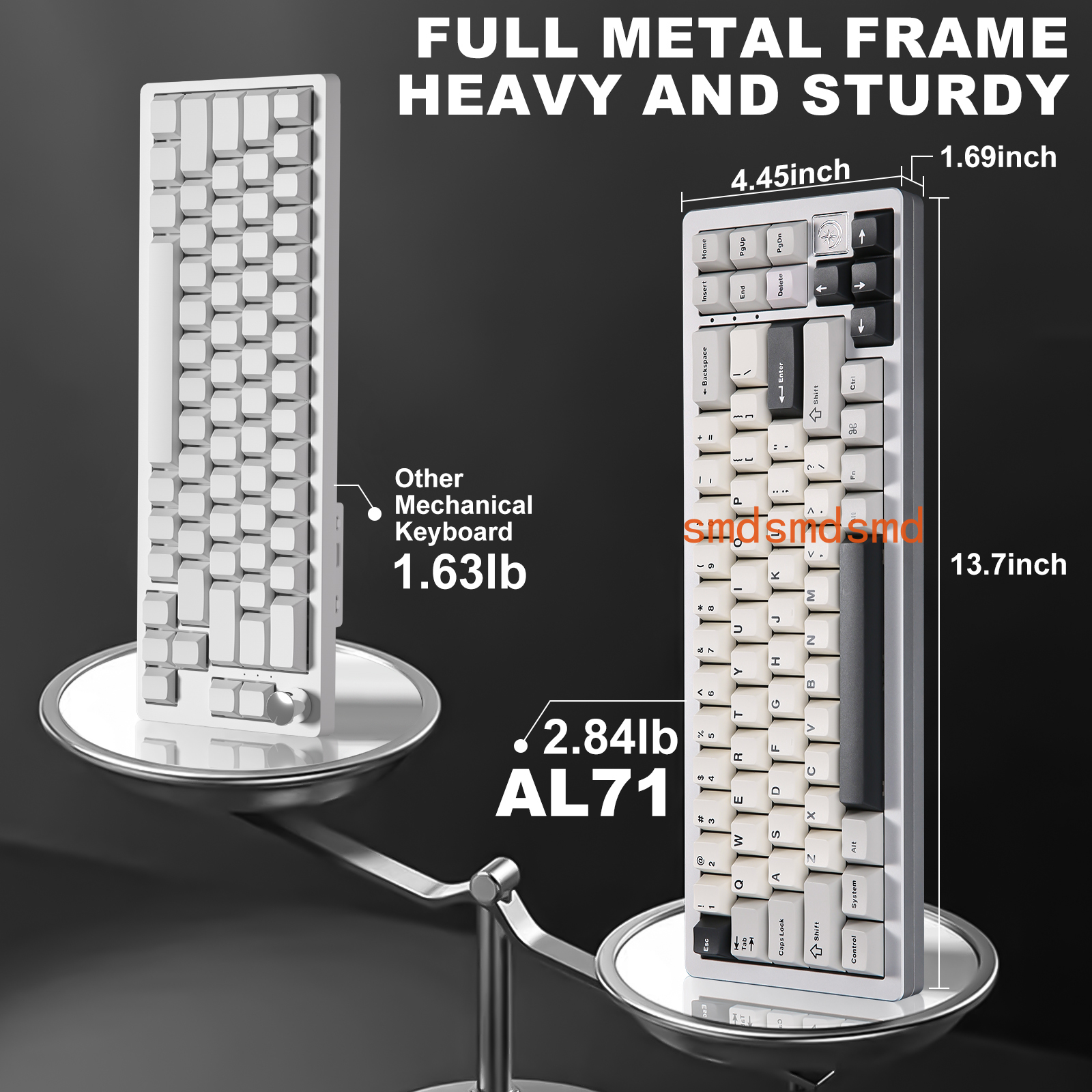 AL71 Silver CNC Aluminum Mecha - Gaming Keyboard Mechanical Wireless ulasan dan harga