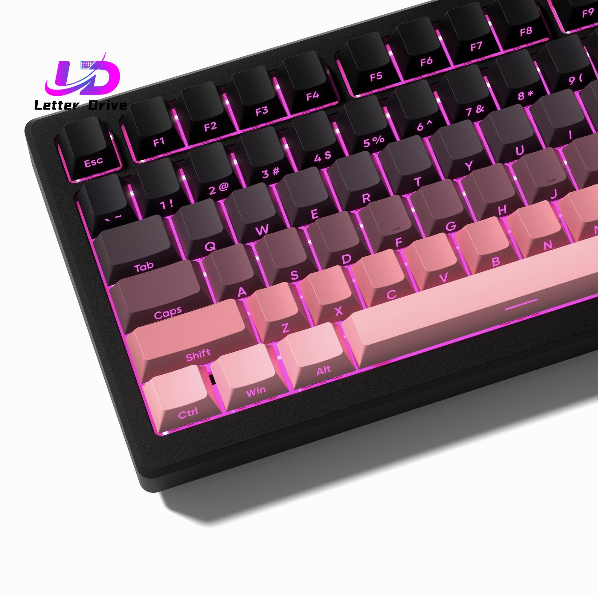 136 Key Black and Pink Print B - Keyboard Gaming Black ulasan dan harga