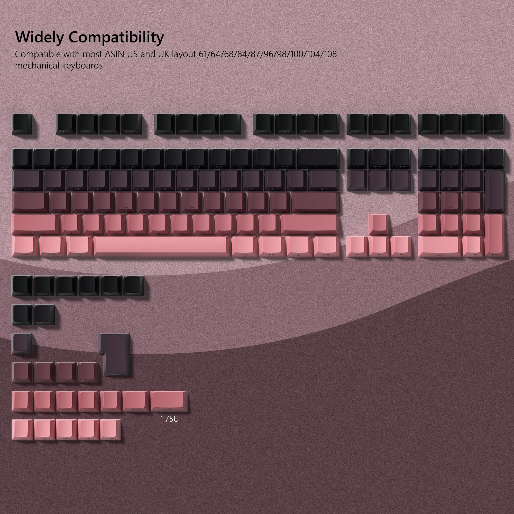 136 Key Black and Pink Print B - Keyboard Gaming Black ulasan dan harga