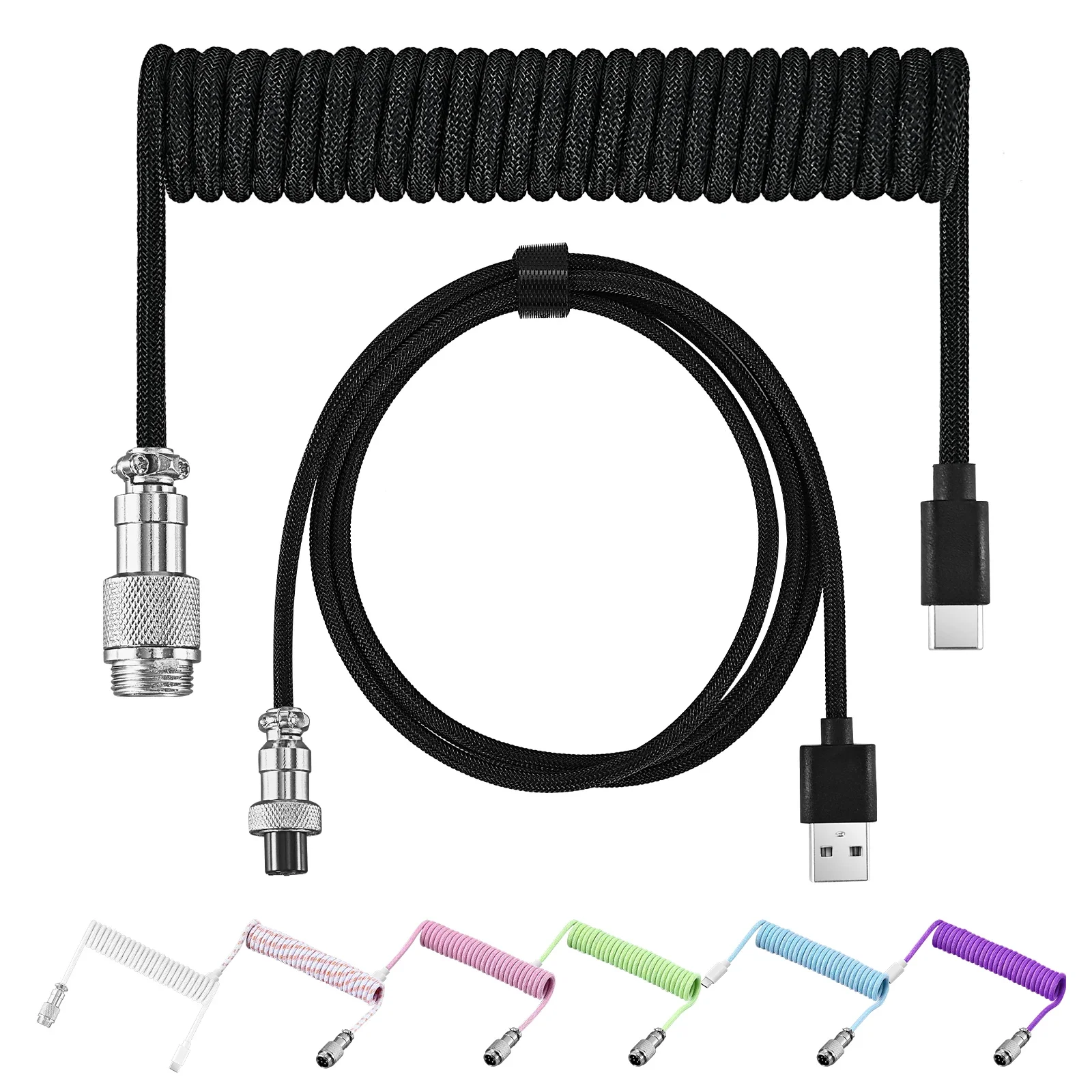 New Type C Coiled Cable USB Av - Gaming Keyboard Types ulasan dan harga