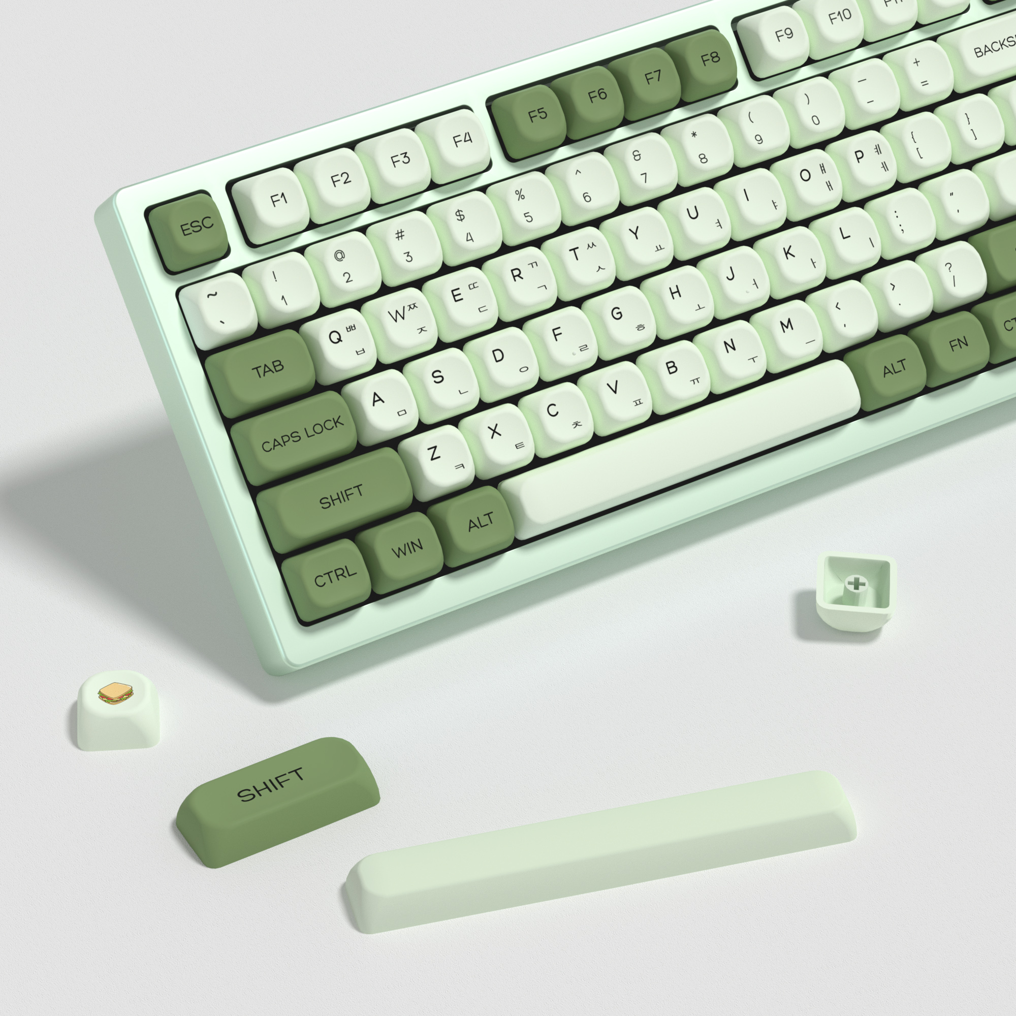 KBDiy Matcha Korean Keycap Gre - Gaming Keyboard No Number Pad ulasan dan harga