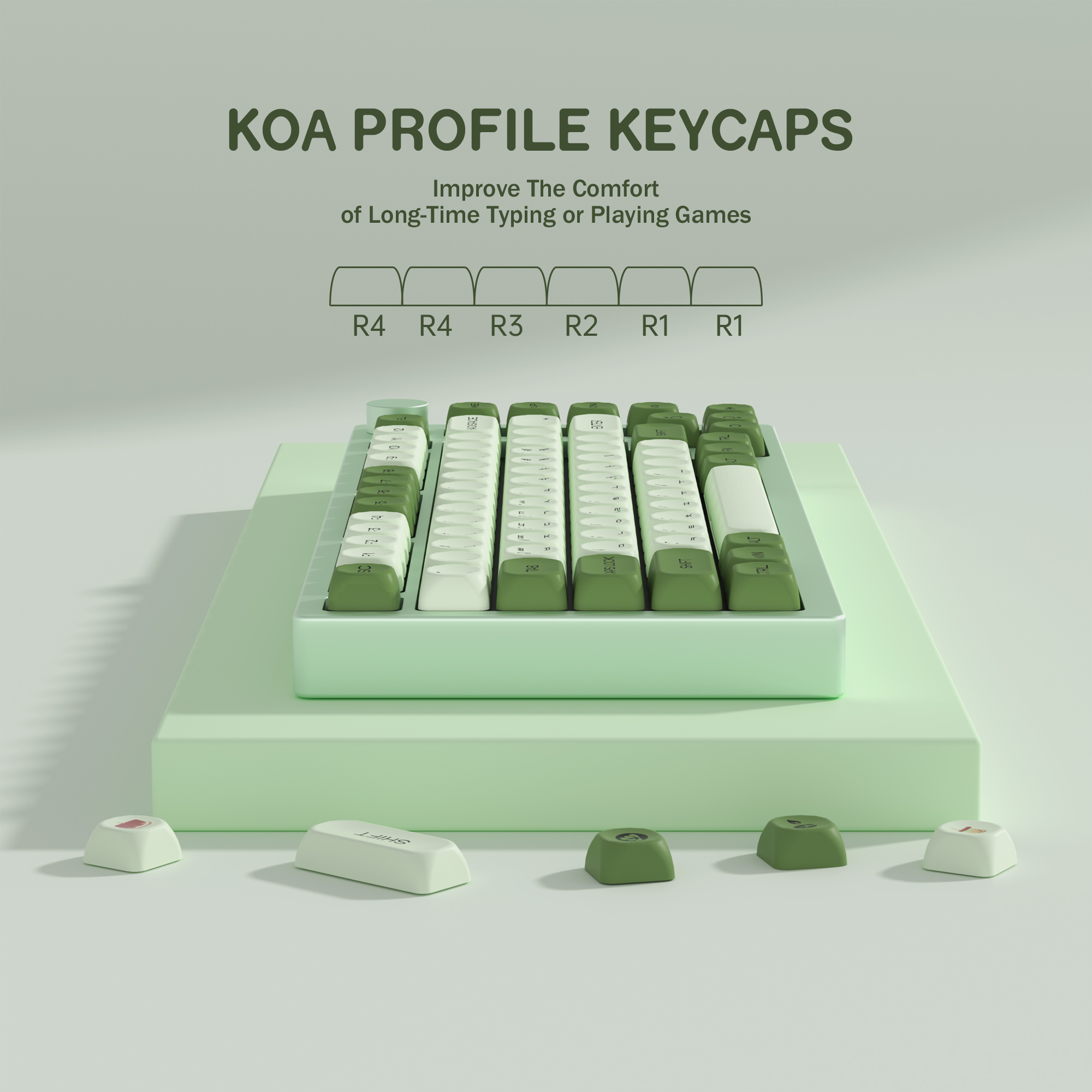 KBDiy Matcha Korean Keycap Gre - Gaming Keyboard No Number Pad ulasan dan harga