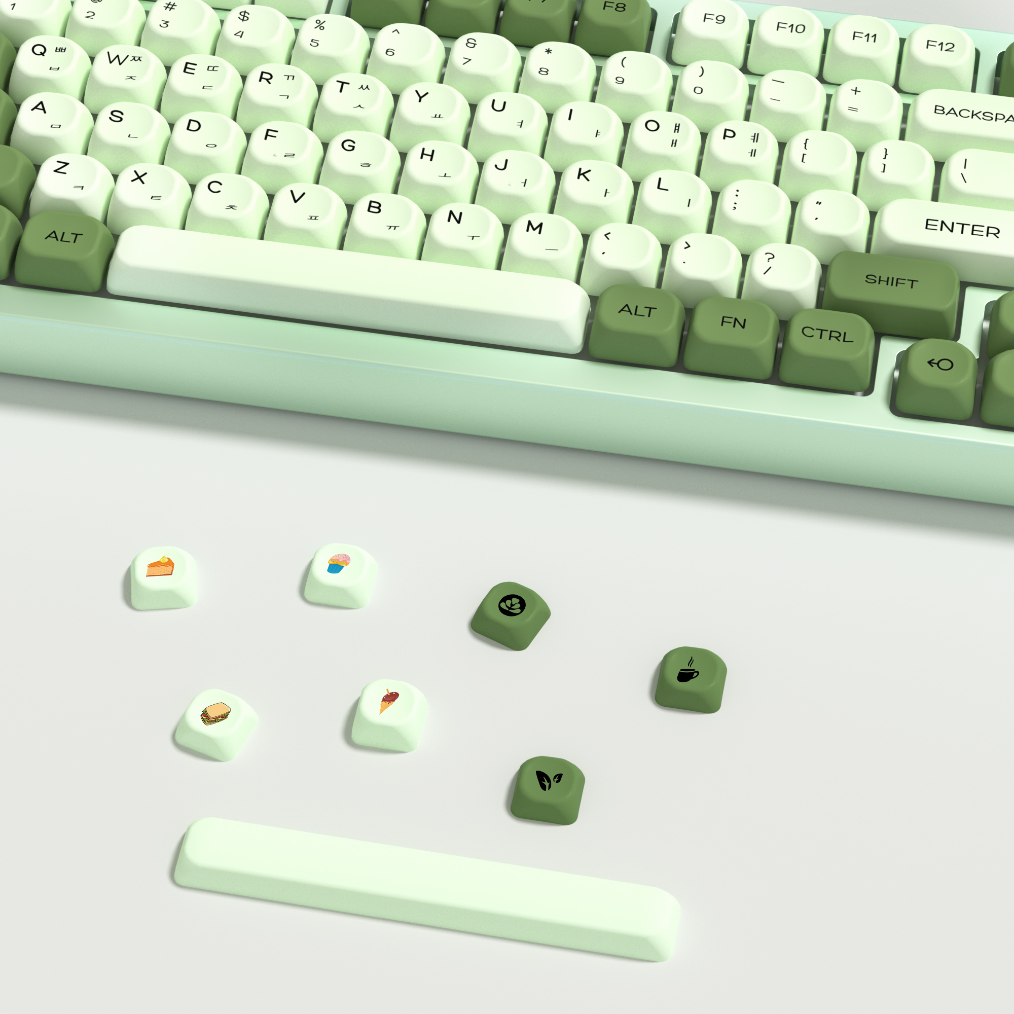 KBDiy Matcha Korean Keycap Gre - Gaming Keyboard No Number Pad ulasan dan harga