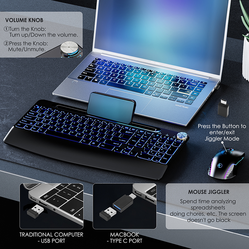2.4G&Type-C Wireless Keyboard  - Gaming Keyboard Types ulasan dan harga