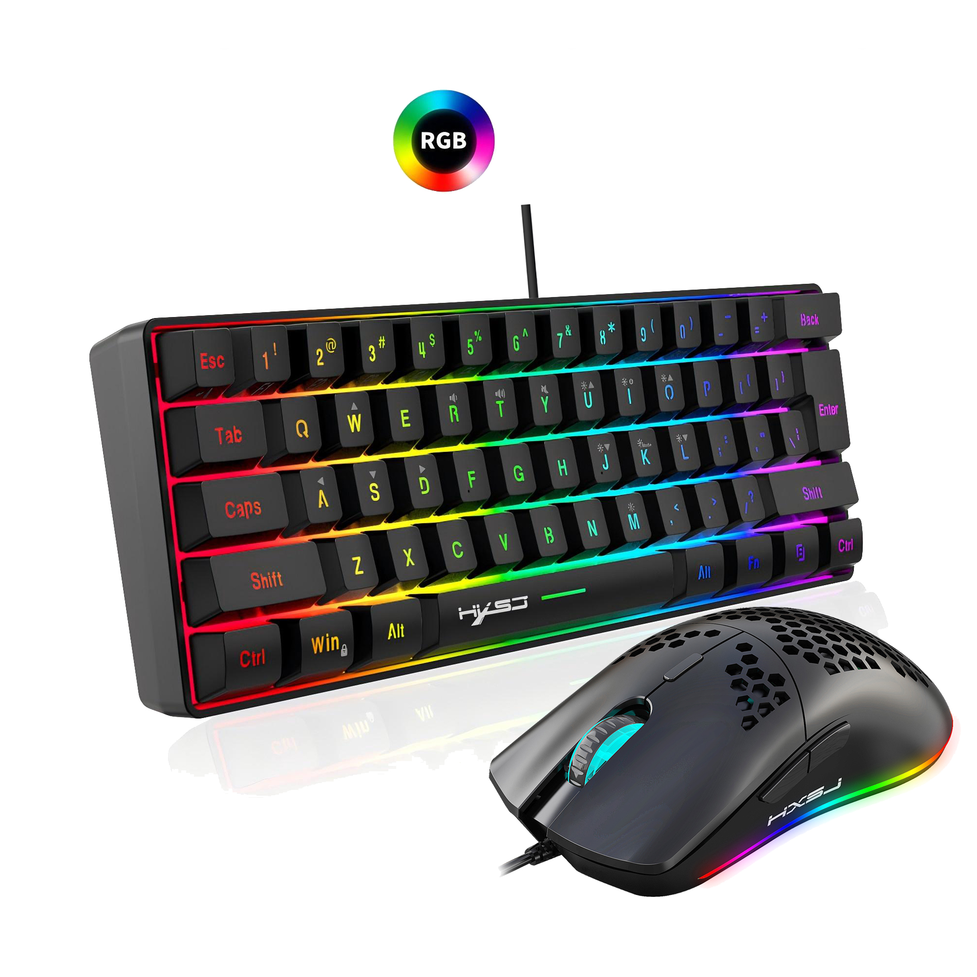 Hot selling HXSJ 61 keys V700  - Gaming Keyboard Extension ulasan dan harga