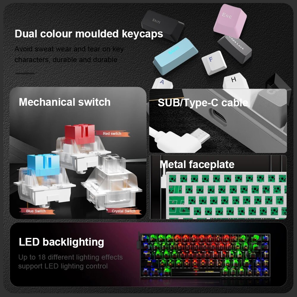 E-YOOSO Z686 USB Mini Slim Mec - Gaming Keyboard Mobile ulasan dan harga