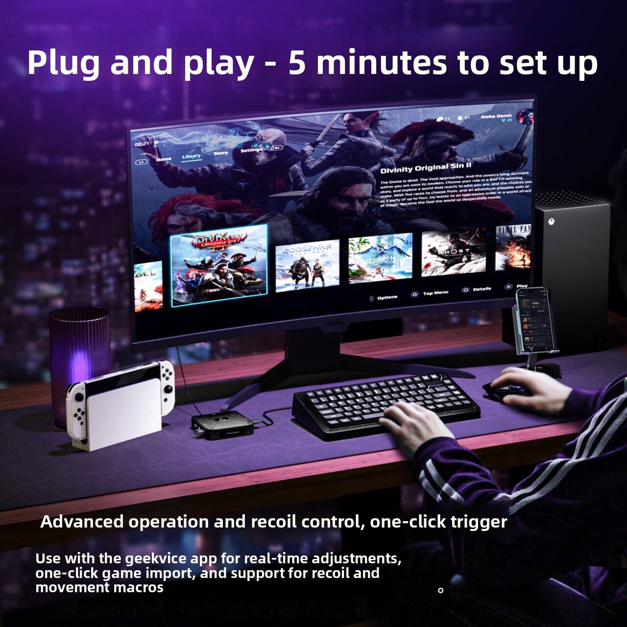 Gamwing Ax360P Keyboard Mouse  - Gaming Keyboard And Mouse For Xbox ulasan dan harga