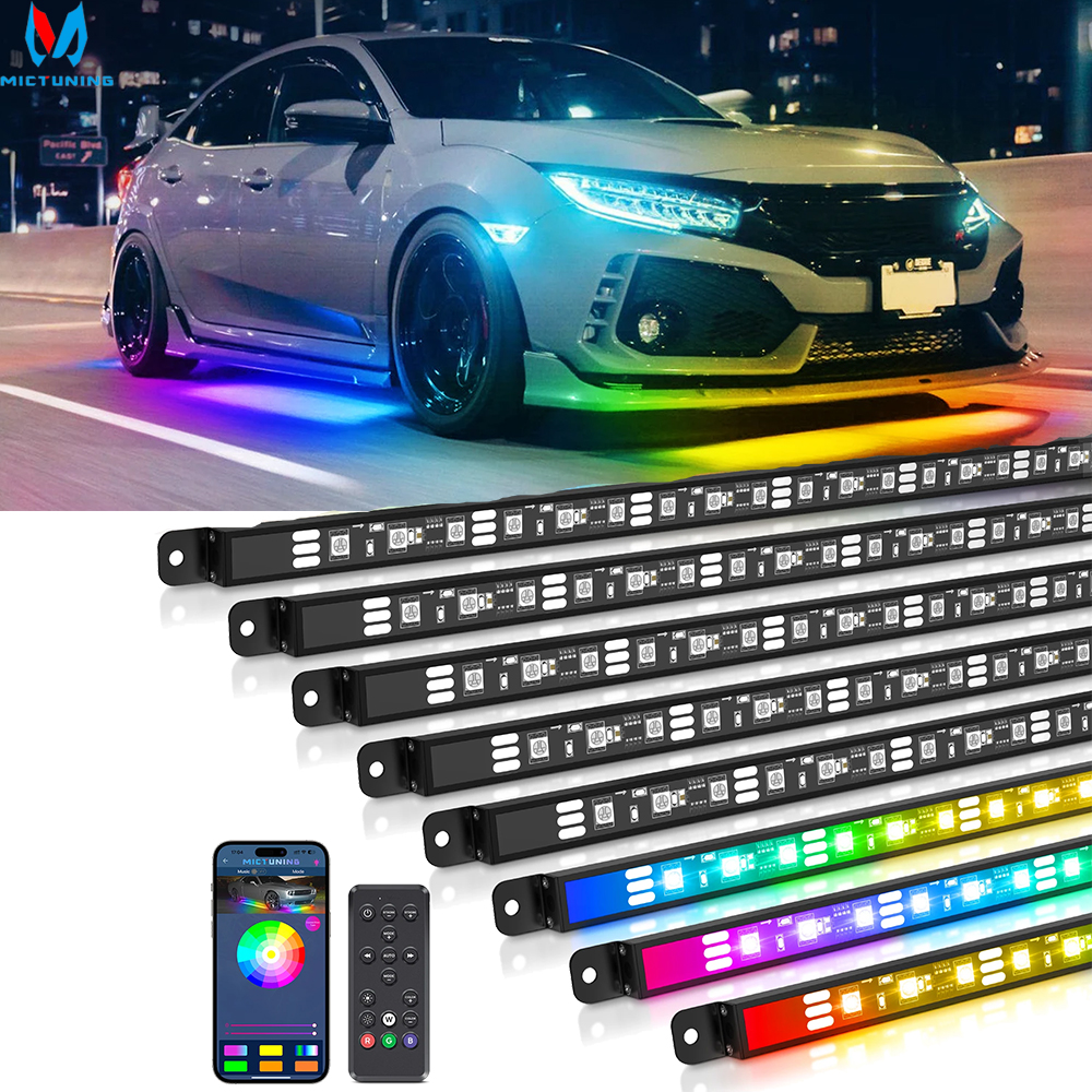 MICTUNING N8 Car Underglow Lig - Rgb Underglow Strip ulasan dan harga
