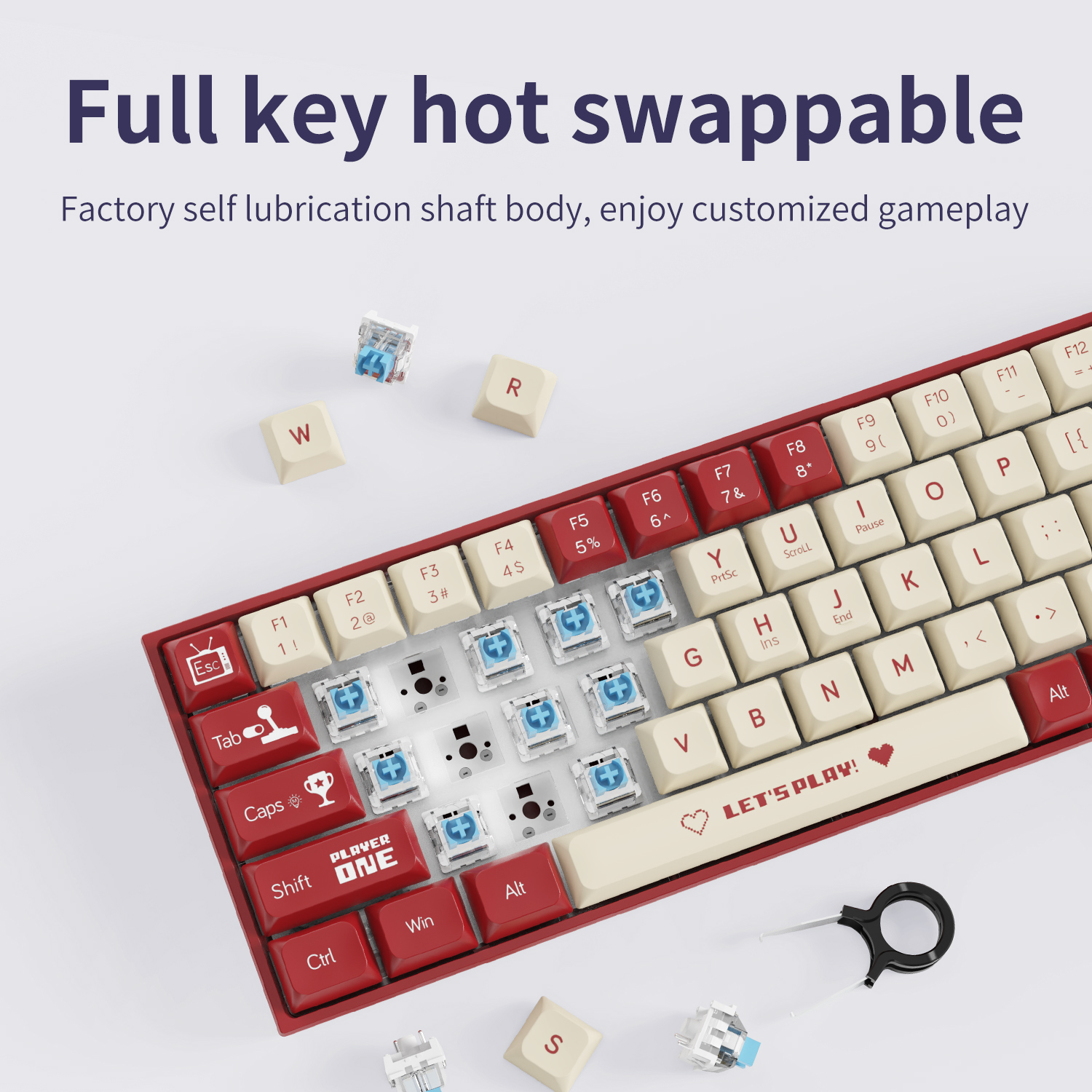 AJAZZ AK680 65% Wired Gaming M - Gaming Keyboard Mini Mechanical ulasan dan harga