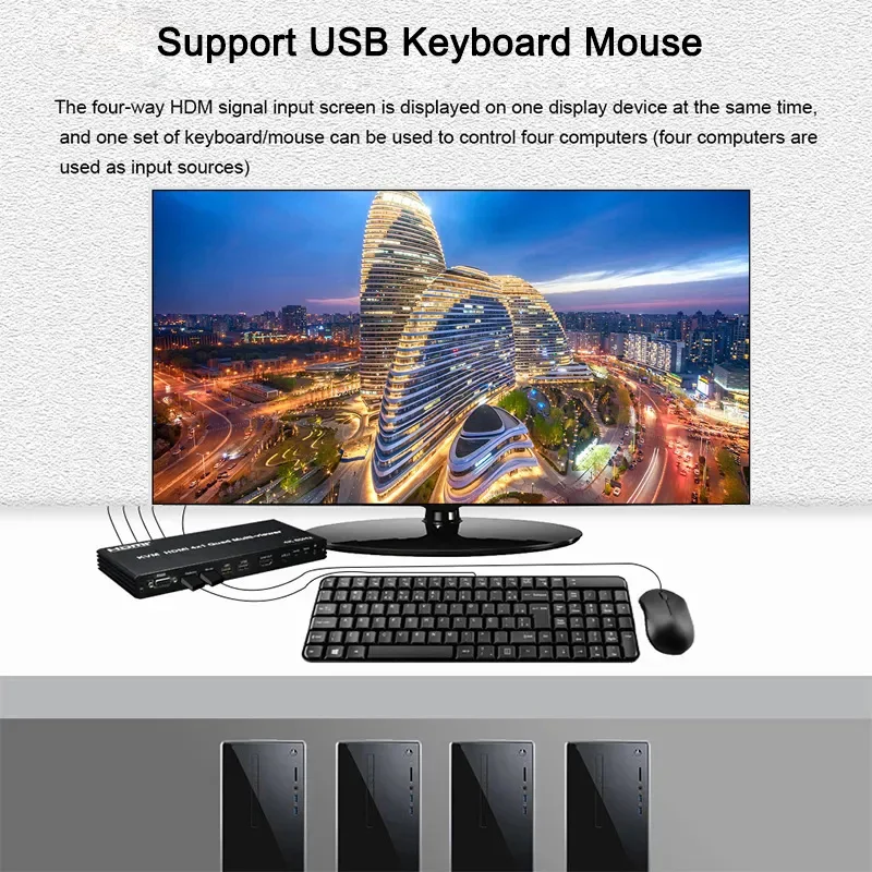4K 60Hz HDMI Multiviewer 4x1 U - Gaming Keyboard And Mouse For Xbox ulasan dan harga