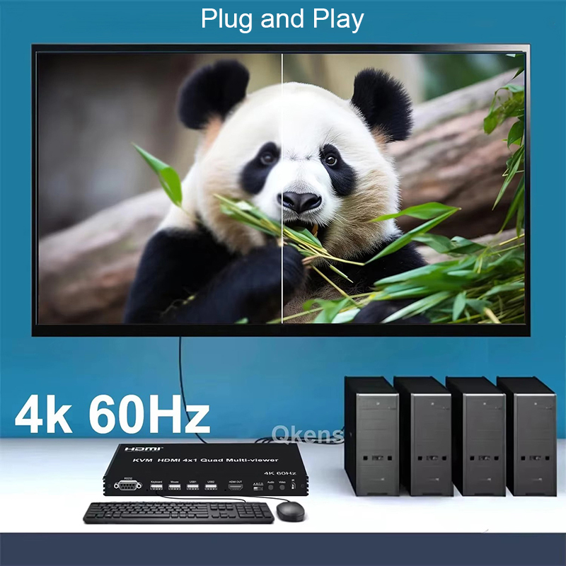 4K 60Hz HDMI Multiviewer 4x1 U - Gaming Keyboard And Mouse For Xbox ulasan dan harga