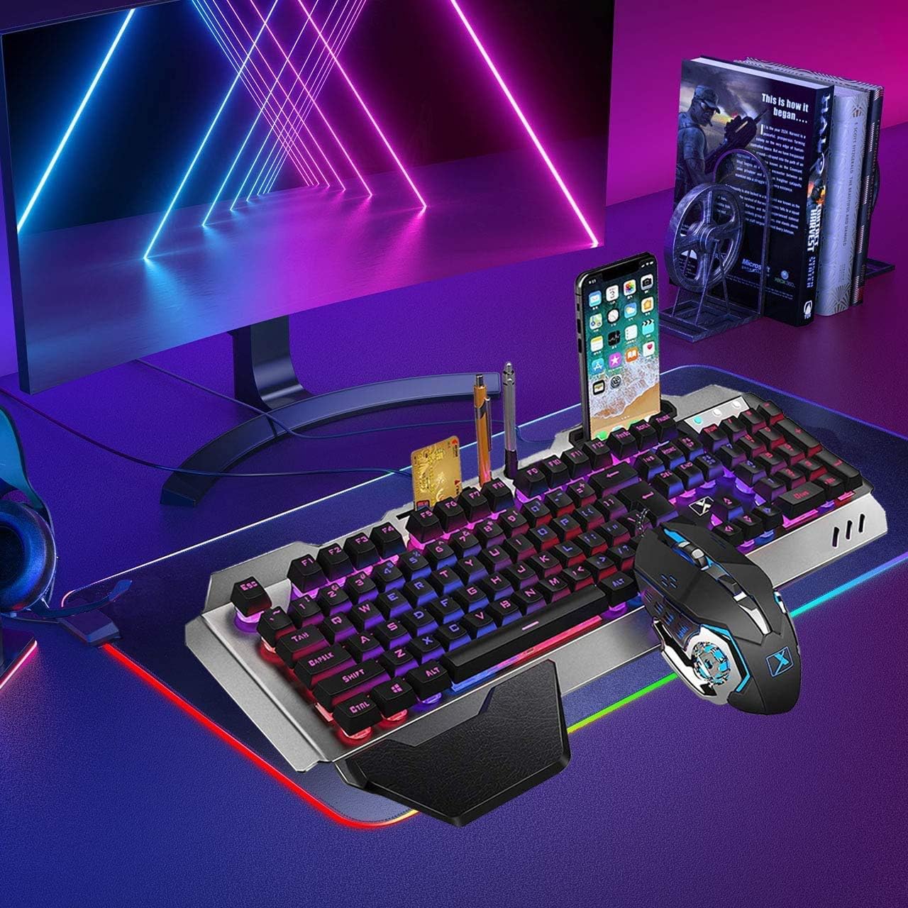 RGB Gaming Keyboard Mouse Comb - Gaming Keyboard No Number Pad ulasan dan harga