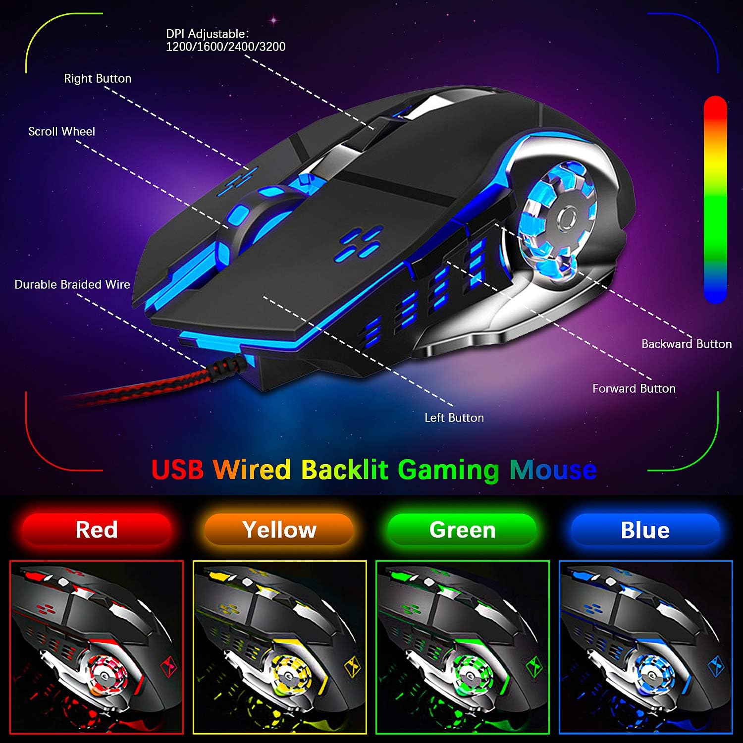 RGB Gaming Keyboard Mouse Comb - Gaming Keyboard No Number Pad ulasan dan harga
