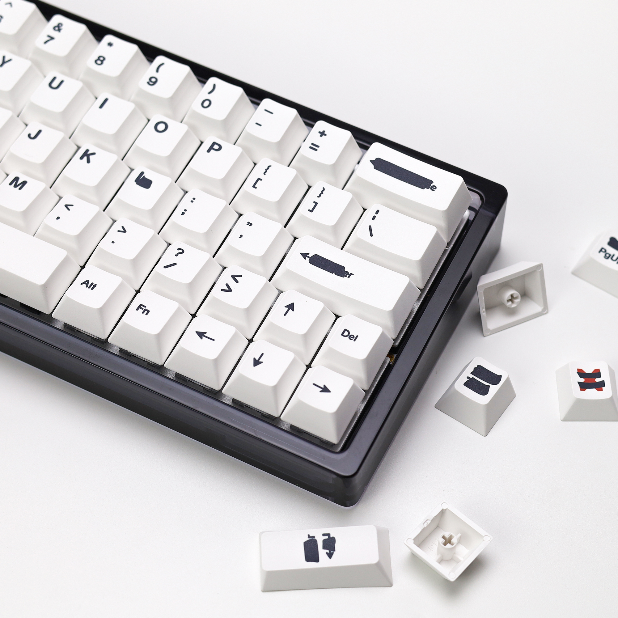KBDiy Retro GMK Redacted Keyca - Gaming Keyboard No Number Pad ulasan dan harga