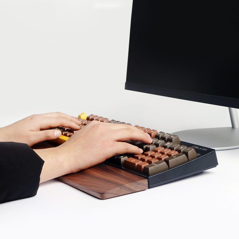 One-Hand Oak Walnut Wooden Key - Wrist Rest Wood ulasan dan harga