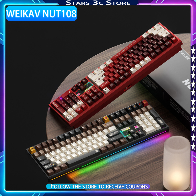WEIKAV NUT108 Mechanical Keybo - Gaming Keyboard Mechanical Wireless ulasan dan harga