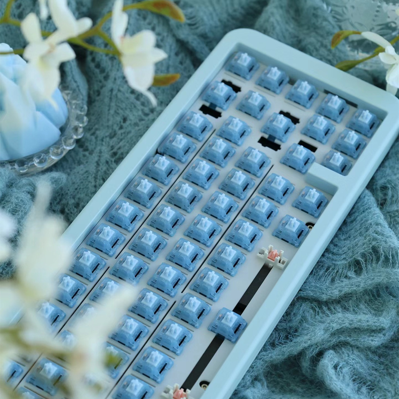 HMX Blue Topa Switch Linear Sw - Gaming Keyboard Mini Mechanical ulasan dan harga