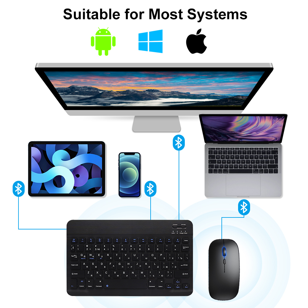 Bluetooth Keyboard and Mouse F - Gaming Keyboard Bundle ulasan dan harga