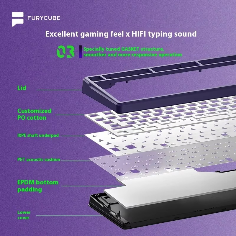 FURYCUBE K99pro Wireless Gamin - Gaming Keyboard Wireless ulasan dan harga