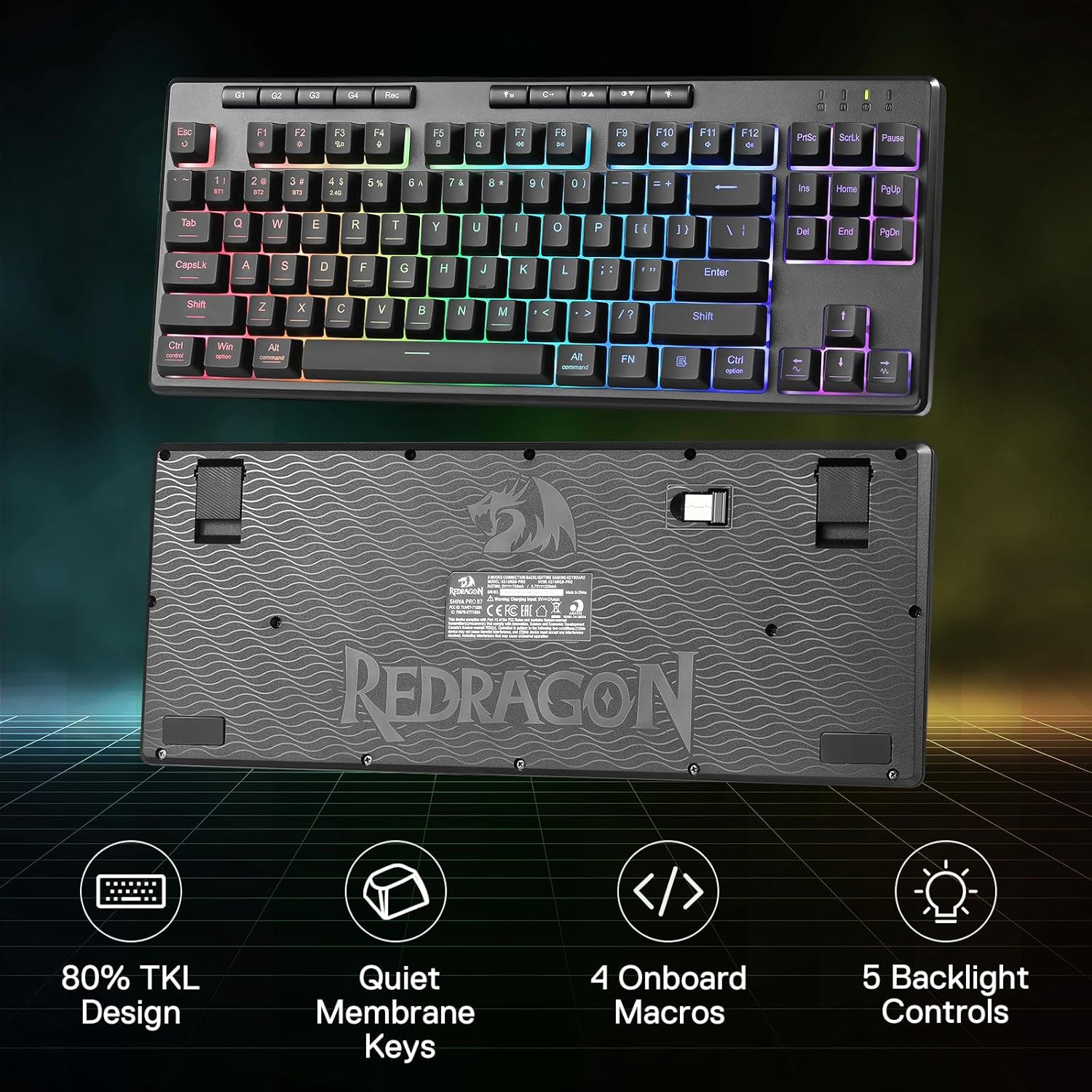 Redragon K516 PRO Shiva TKL RG - Gaming Keyboard Tkl ulasan dan harga
