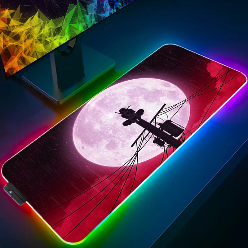 RGB Large Mouse Pad Backlight  - Gaming Keyboard No Rgb ulasan dan harga