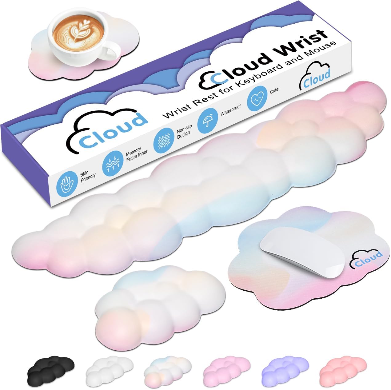 Ergonomic Cloud Wrist Rest wit - Gaming Keyboard Types ulasan dan harga