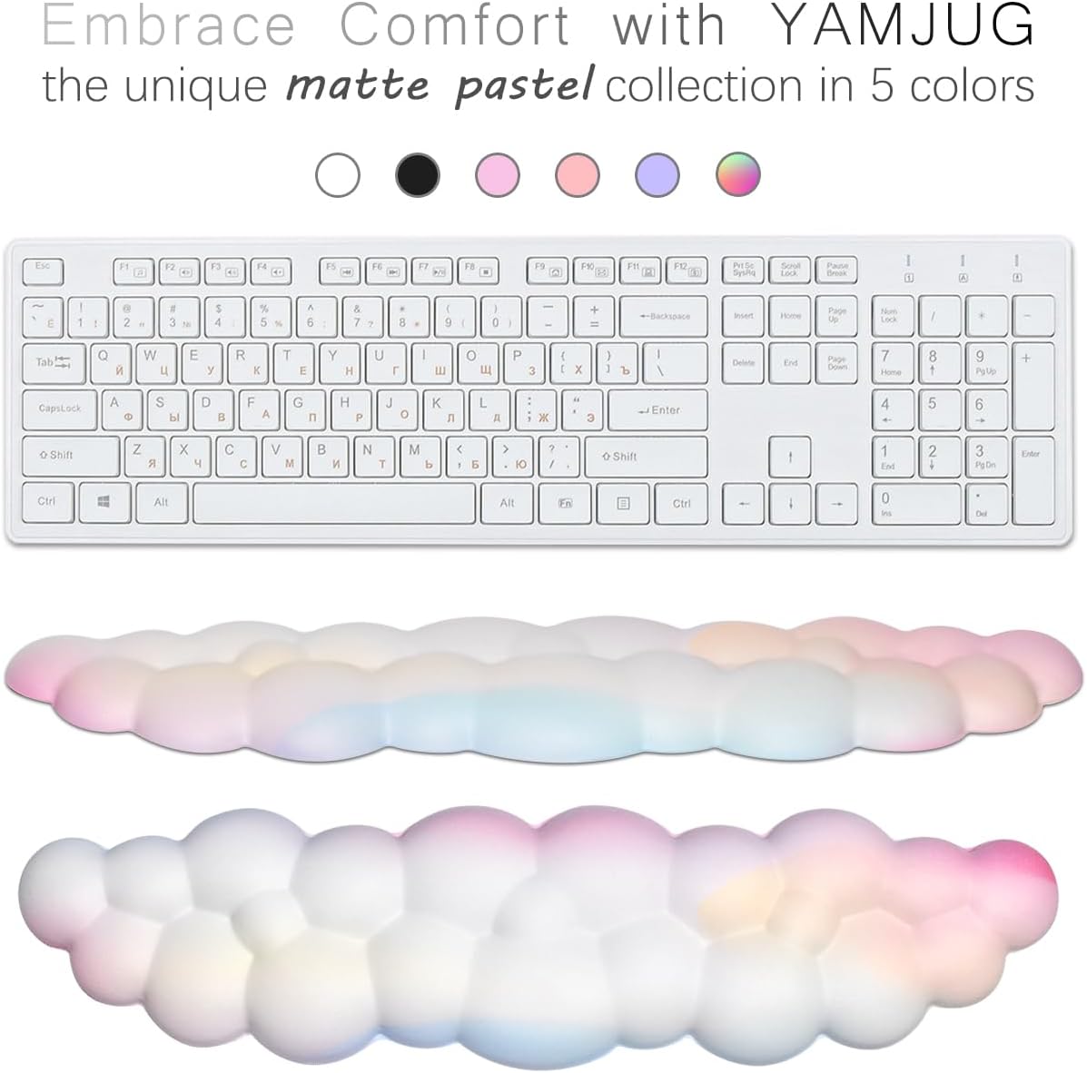 Ergonomic Cloud Wrist Rest wit - Gaming Keyboard Types ulasan dan harga