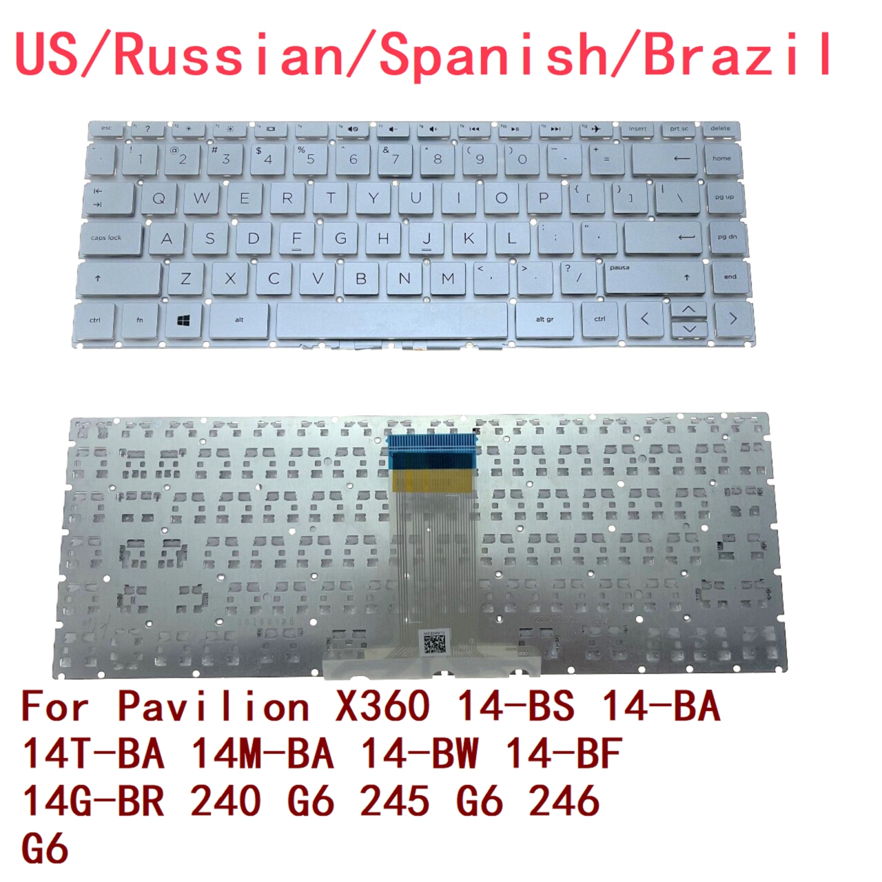 US RU SP BR Backlit Keyboard F - Gaming Keyboard Hp ulasan dan harga