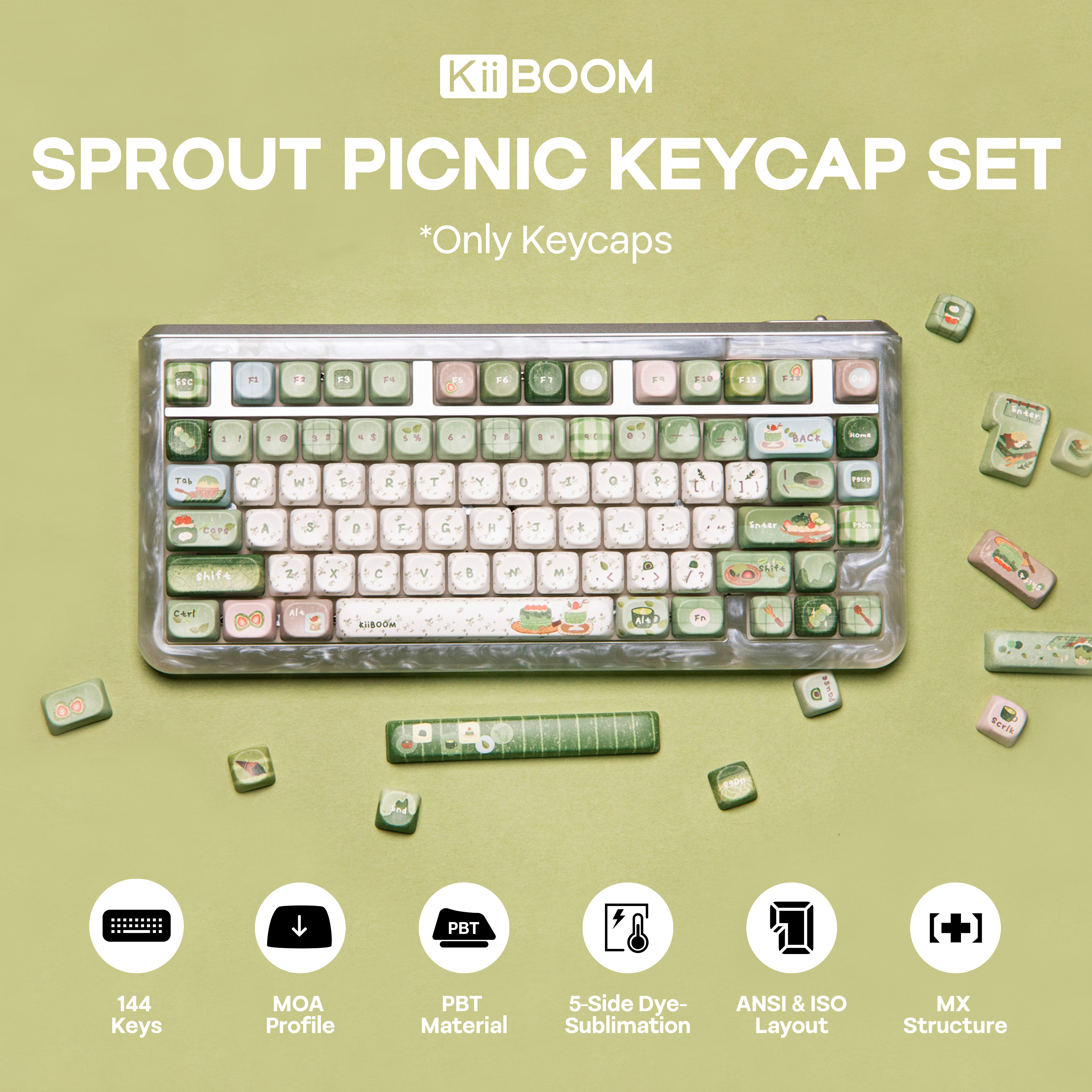 KiiBOOM Sprout Picnic 144 Keys - Gaming Keyboard Tkl ulasan dan harga