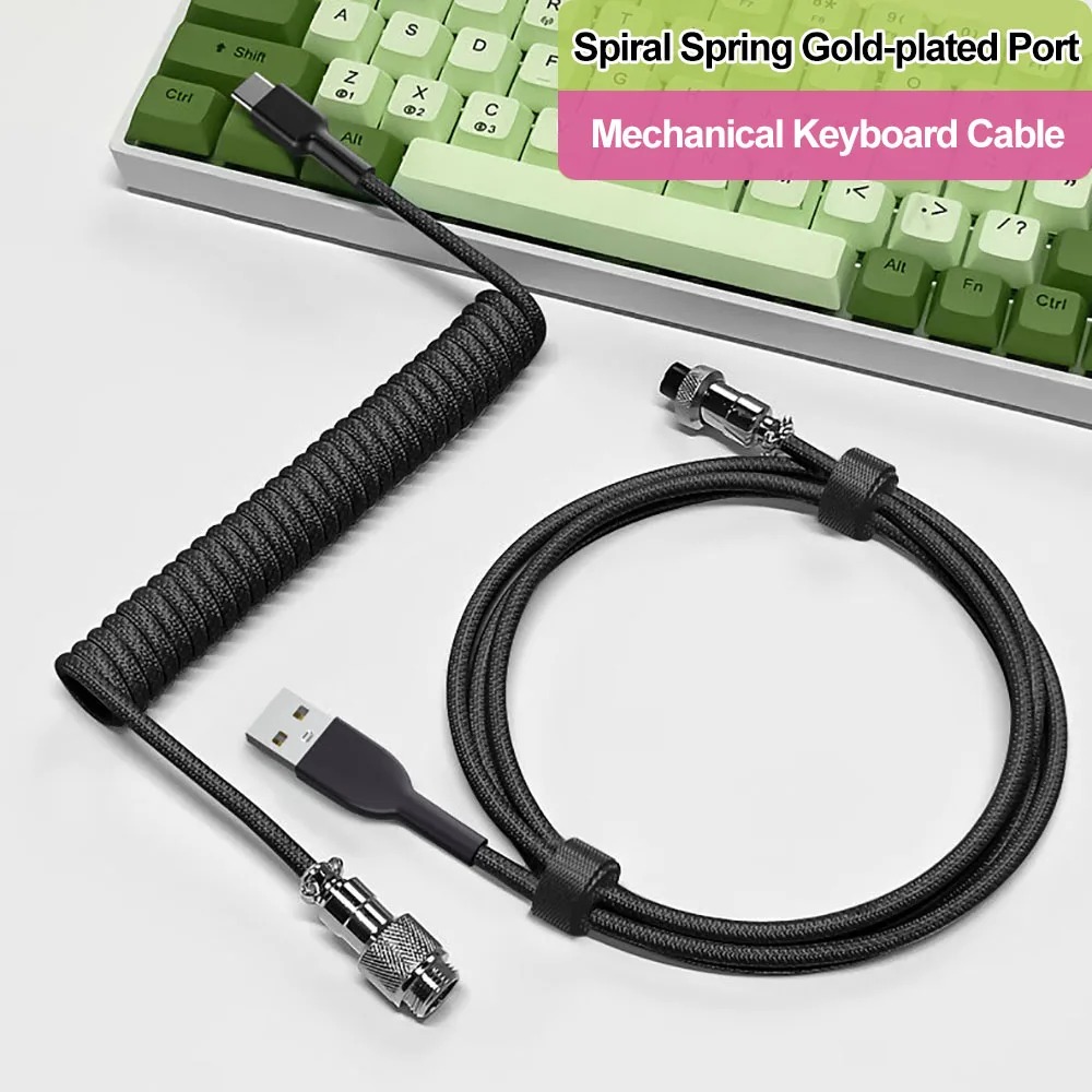 Aviator Coiled Keyboard Cable, - Gaming Keyboard Types ulasan dan harga