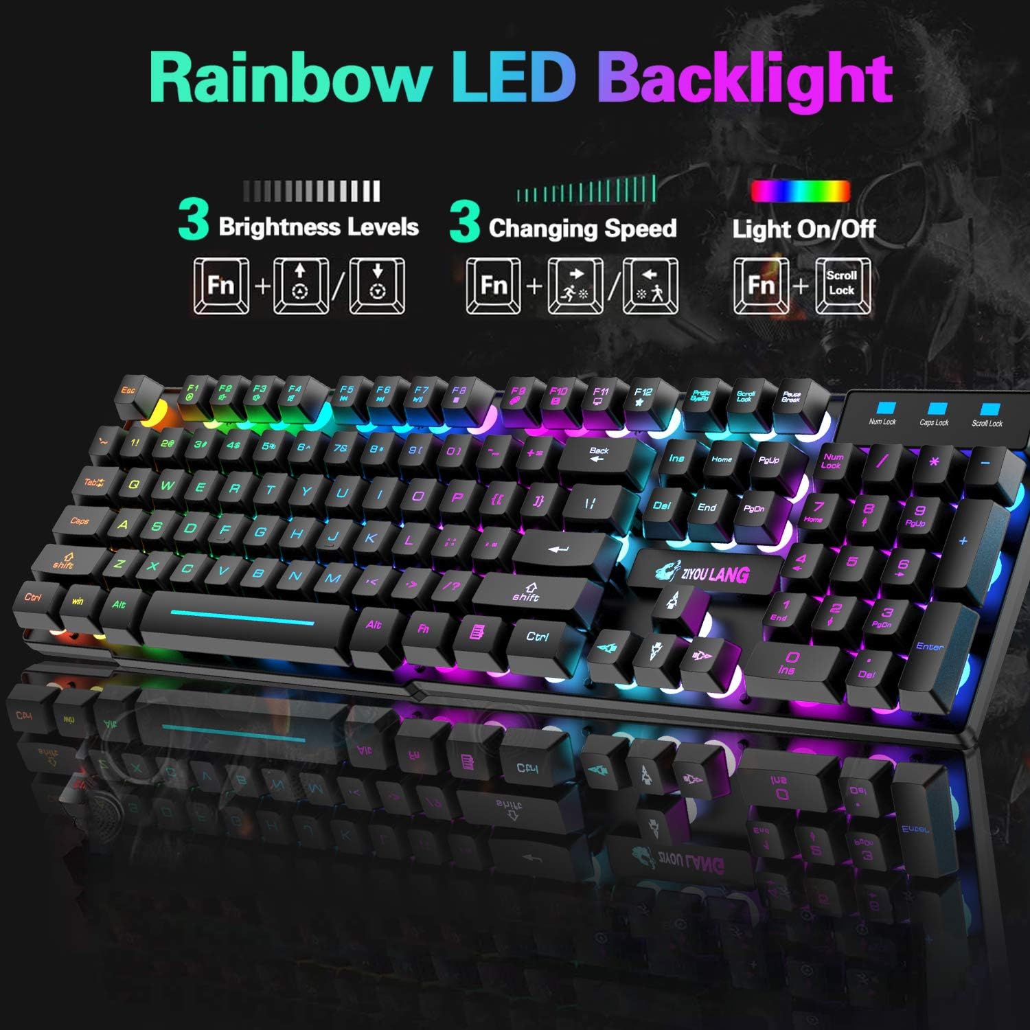 MAMBASNAKE x ZIYOU LANG T3 Wir - Gaming Keyboard Bundle ulasan dan harga