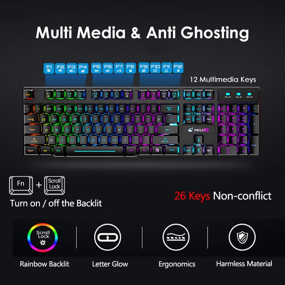 MAMBASNAKE x ZIYOU LANG T3 Wir - Gaming Keyboard Bundle ulasan dan harga