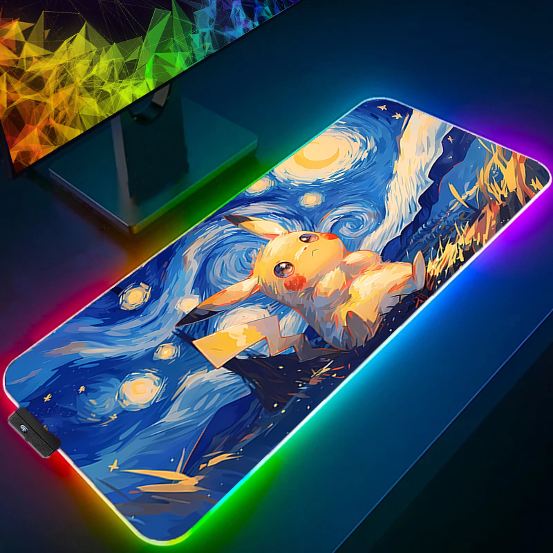 RGB Mouse Pad Pokemon Pikachu  - Gaming Keyboard No Rgb ulasan dan harga