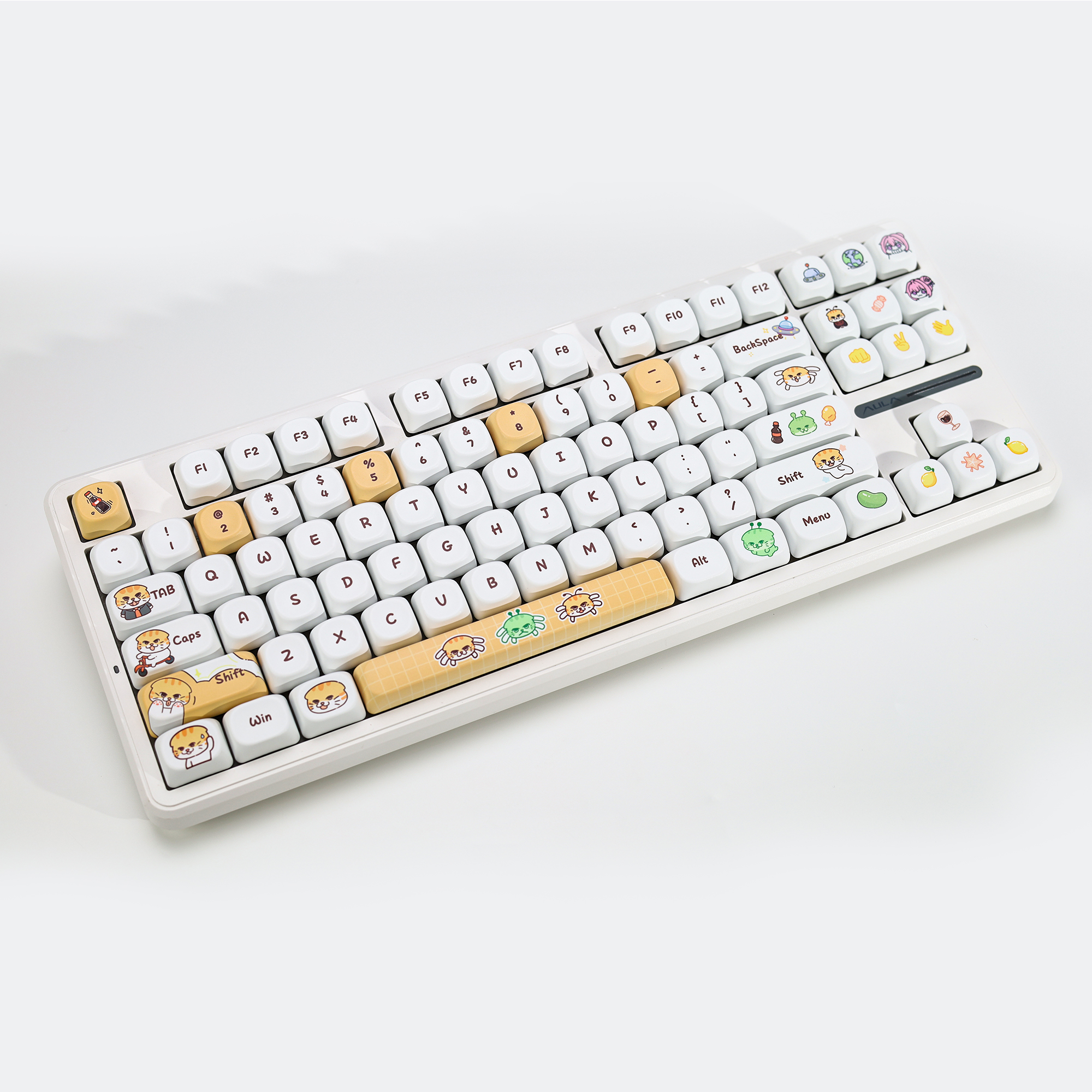 KBDiy Cute Bad Cat Theme Keyca - Gaming Keyboard No Number Pad ulasan dan harga