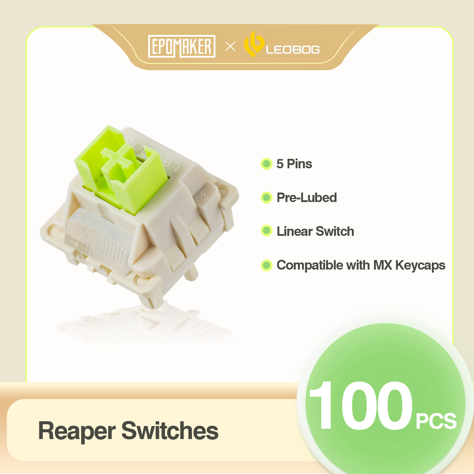 100 Pieces EPOMAKER x LEOBOG R - Gaming Keyboard Mechanical Wireless ulasan dan harga