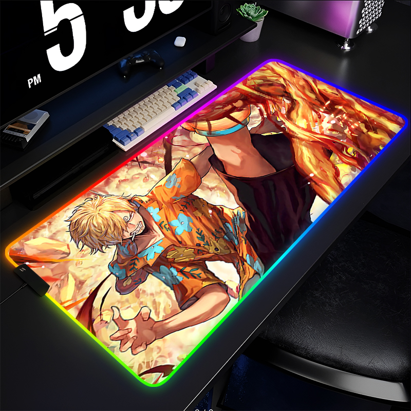 RGB Anime Mouse pad one piece  - Gaming Keyboard No Rgb ulasan dan harga