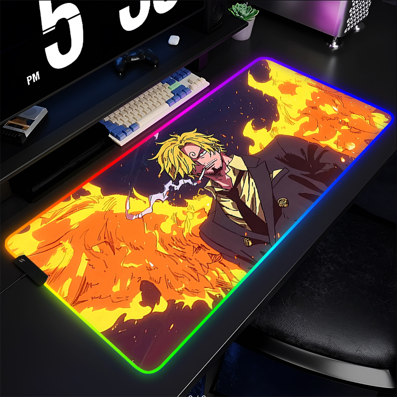 RGB Anime Mouse pad one piece  - Gaming Keyboard No Rgb ulasan dan harga
