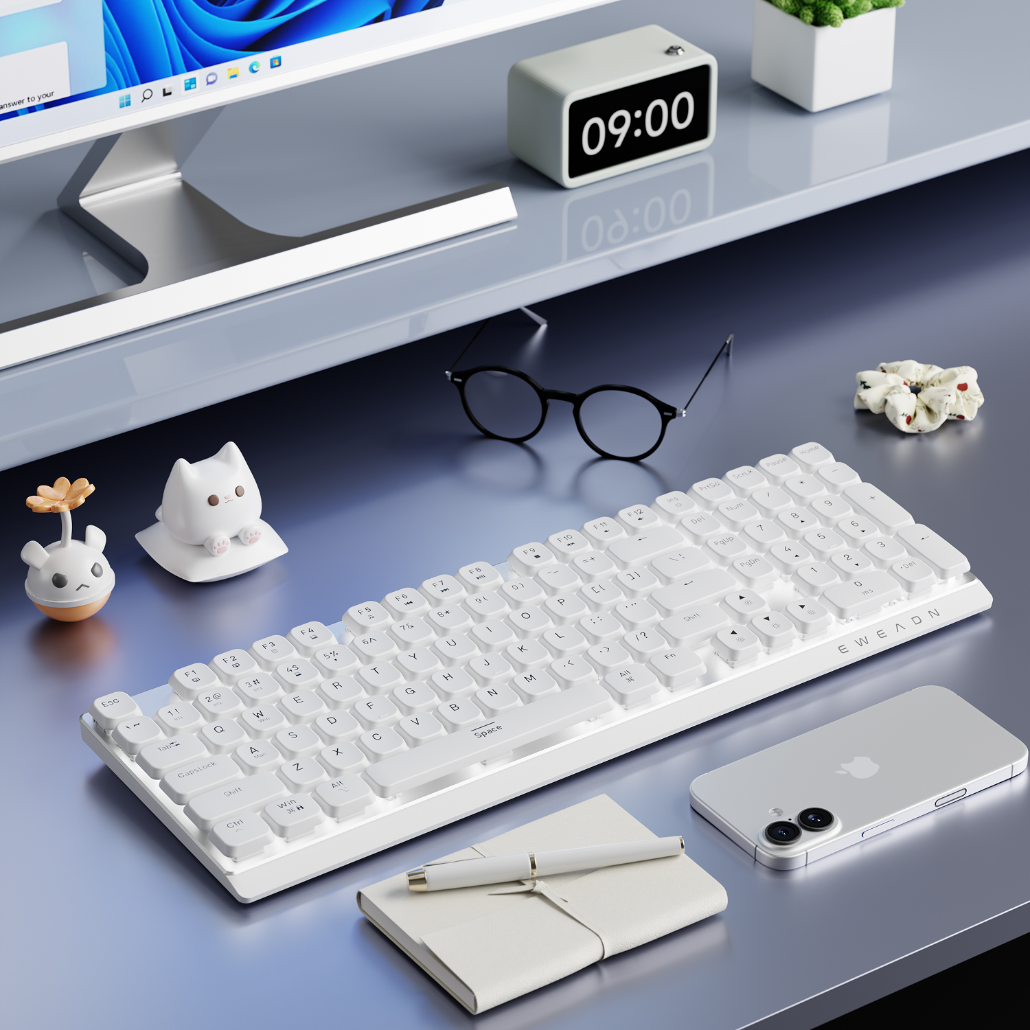 EWEADN Wireless Low-Profile Me - Gaming Keyboard Mechanical Wireless ulasan dan harga