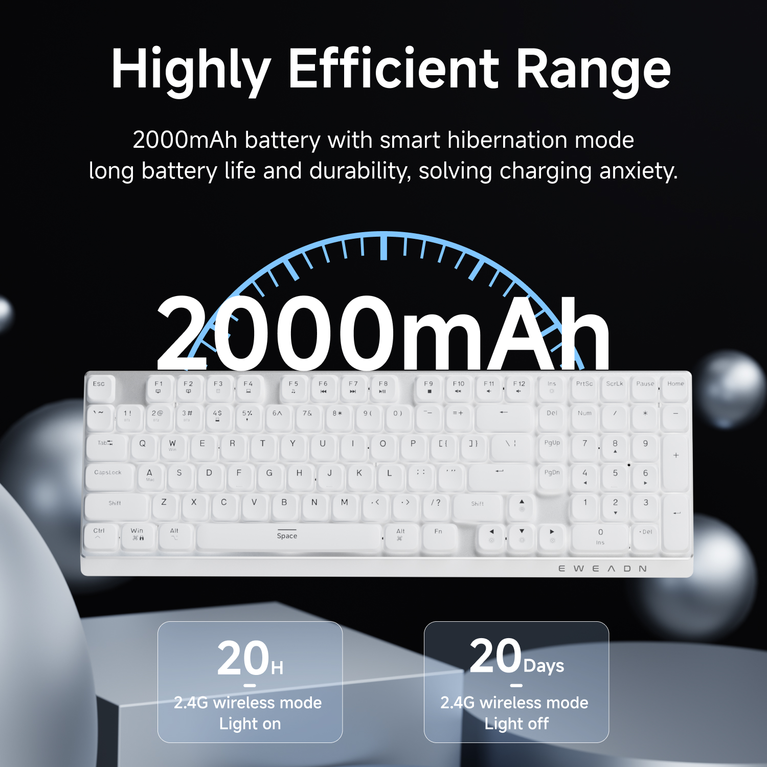 EWEADN Wireless Low-Profile Me - Gaming Keyboard Mechanical Wireless ulasan dan harga