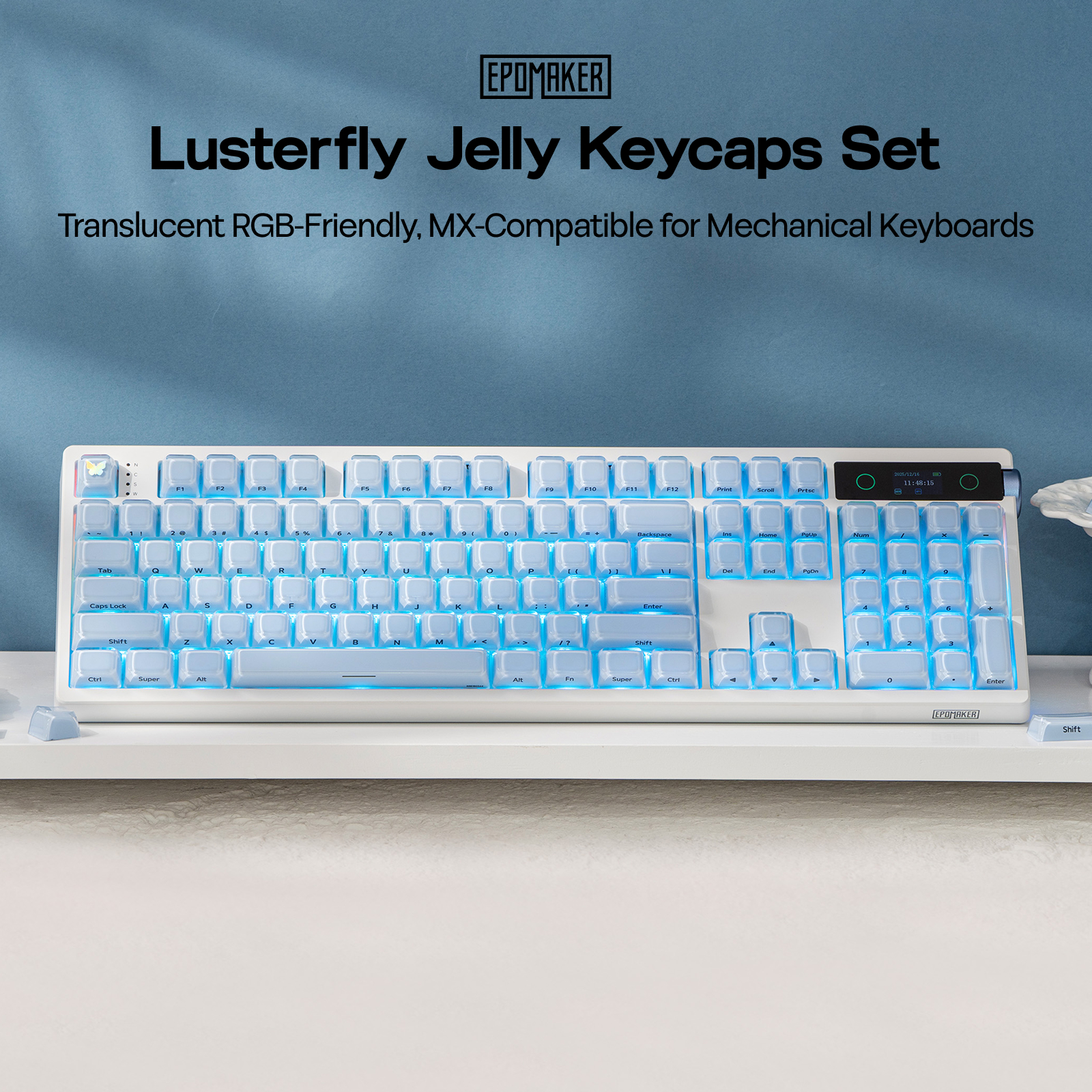 EPOMAKER Lusterfly Jelly Keyca - Gaming Keyboard Mechanical Wireless ulasan dan harga