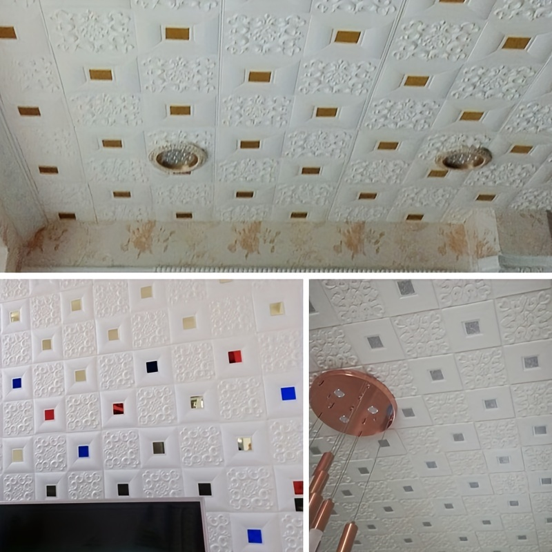 10Pcs 70x70cm Big Size Ceiling - Pe Foam Sheet ulasan dan harga